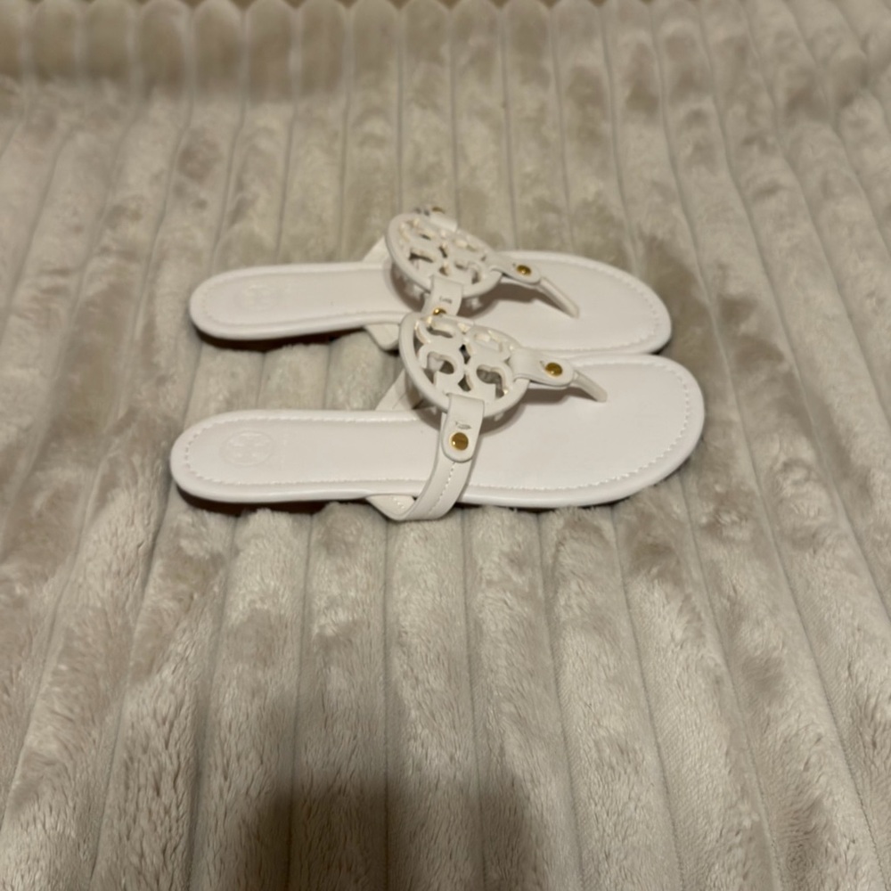 Tory Burch Miller Sandal White / Gold Women’s Size 8.5 and 9 - Picture 5 of 6